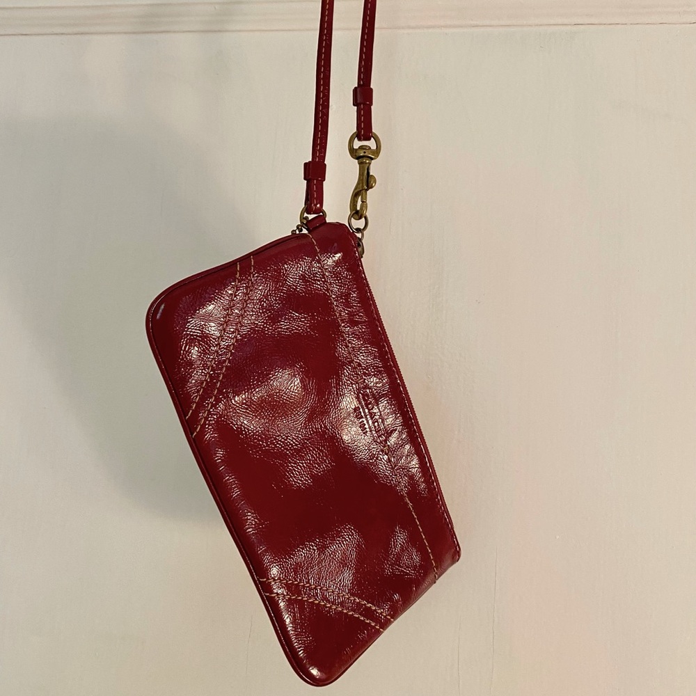Maroon Coach Wristlet